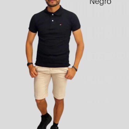 POLO CABALLERO NEGRO