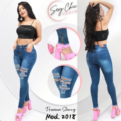 PANTALON DE MEZCLILLA SEXY CHIC 2018