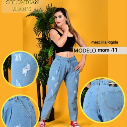 PANTALON DE MEZCLILLA MOM JEANS - 11