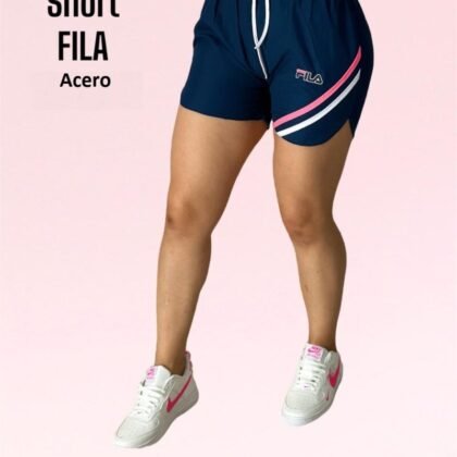 SHORT DE DAMA FILA ACERO