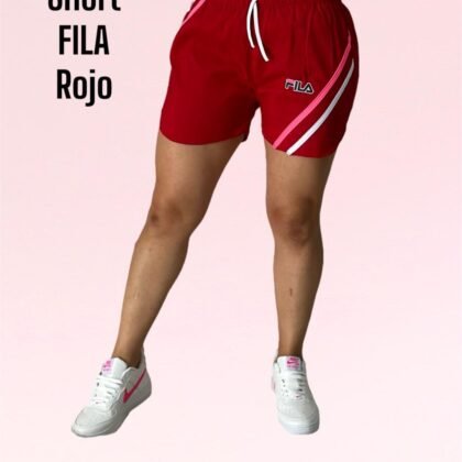 SHORT DE DAMA FILA ROJO