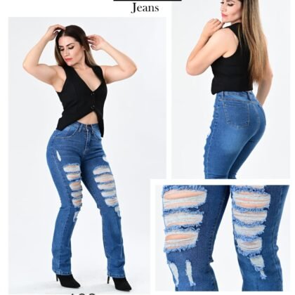 PANTALON DE MEZCLILLA ACAMPANADO 482