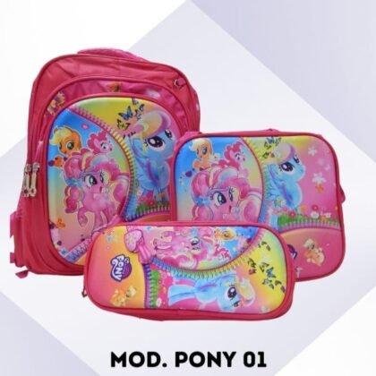 COMBO DE MOCHILA DE 3 PIEZAS PONNY 01