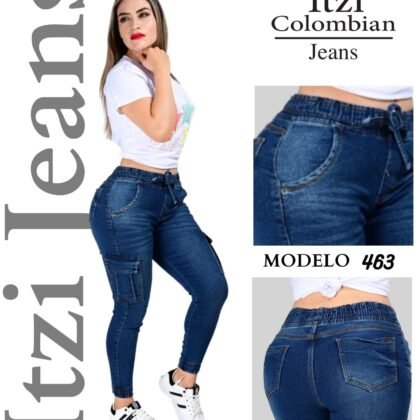 Jogger de mezclilla Itzi 463 azul.