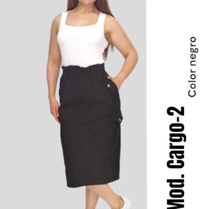 FALDA CARGO 2 NEGRO UNITALLA (30-34)