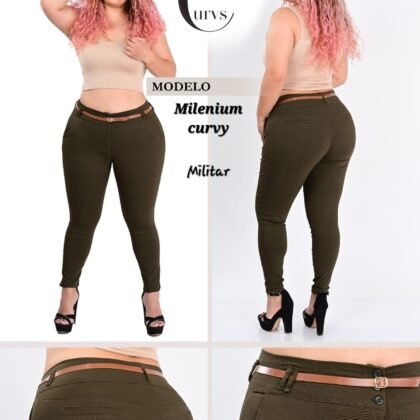 PANTALON MILENIUM CURVES MILITAR.