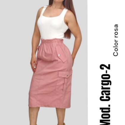 FALDA CARGO 2 ROSA UNITALLA (30-34).