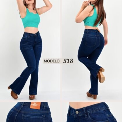 PANTALON DE MEZCLILLA ACAMPANADO 518.