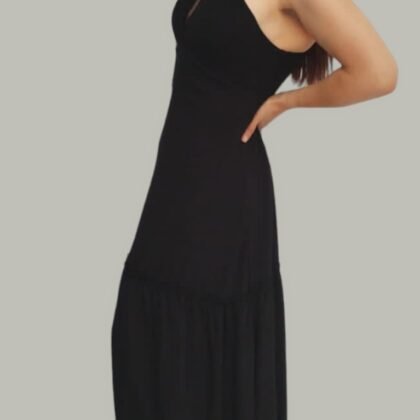 VESTIDO PERLA NEGRO.