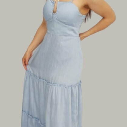 VESTIDO PERLA AZUL.