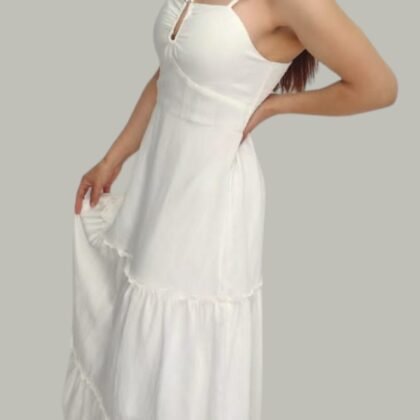 VESTIDO PERLA BLANCO.