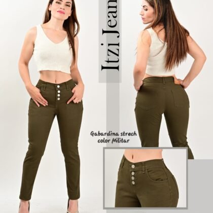Pantalón de gabardina Itzi 520 militar.