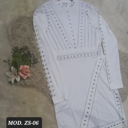VESTIDO ZS-06 BLANCO.