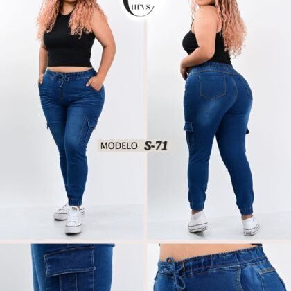 JOGGER DE MEZCLILLA SEXY CURVES S-71.