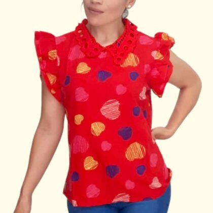 BLUSA 496 ROJO UNITALLA (30 A 36) .