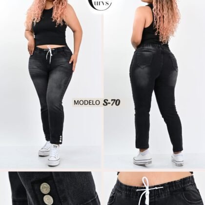 JOGGER DE MEZCLILLA SEXY CURVES S-70.
