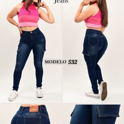 Pantalon de mezclilla itzi cargo 532.