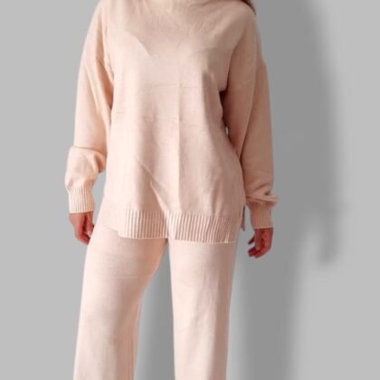 CONJUNTO TEJIDO A-74 BEIGE TALLA (34 A 40).