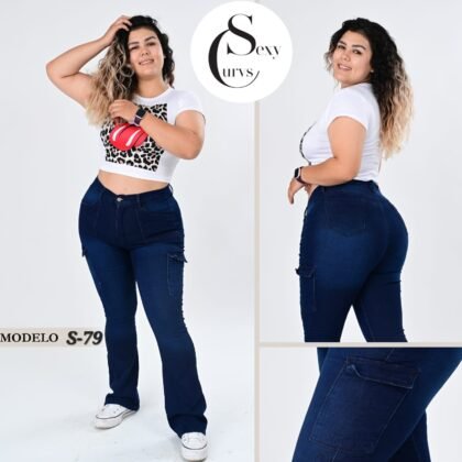 PANTALON ACAMPANADO CARGO SEXY CURVES S-79.