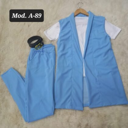 CONJUNTO A-89 AZUL CURVY 3 PZAS (36 A 38).