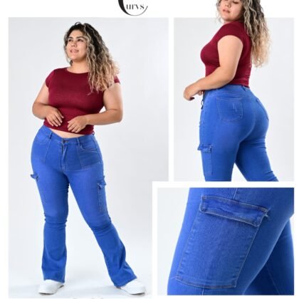 PANTALON ACAMPANADO CARGO SEXY CURVES S-82.