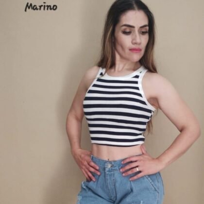 CROP TOP ANASTASIA NEGRO UNITALLA (30 A 34).