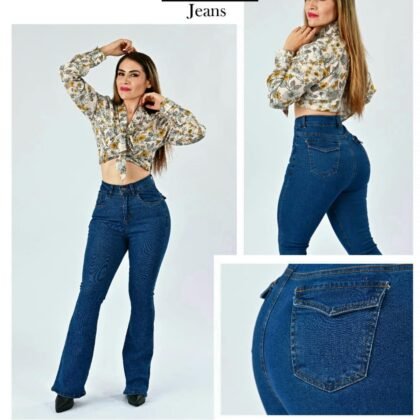 Pantalón de mezclilla acampanado Itzi 577