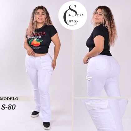 PANTALON ACAMPANADO CARGO SEXY CURVES S-80