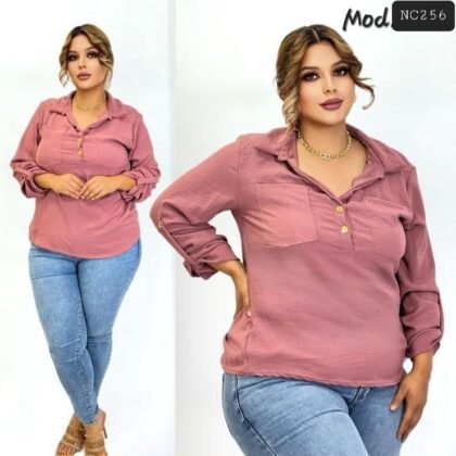 CAMISERA CURVY MODELO NC256 ROSA PALO  (36 A 40)