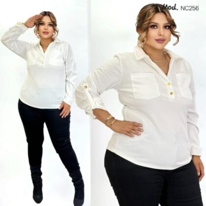 CAMISERA CURVY MODELO NC256 BLANCO (36 A 40)