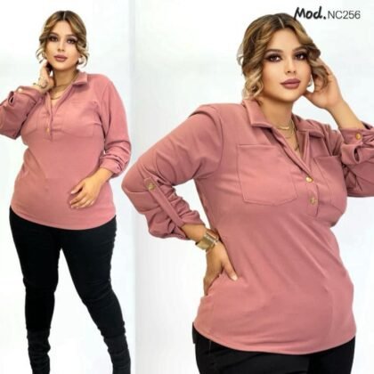 CAMISERA CURVY MODELO NC256 ROSA (36 A 40)