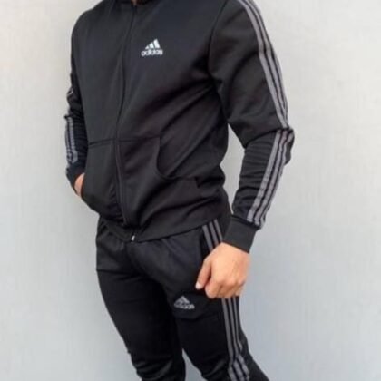 DEPORTIVO ADIDAS CABALLERO NEGRO/GRIS.
