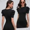 VESTIDO VINTAGE NEGRO UNITALLA (30-34).