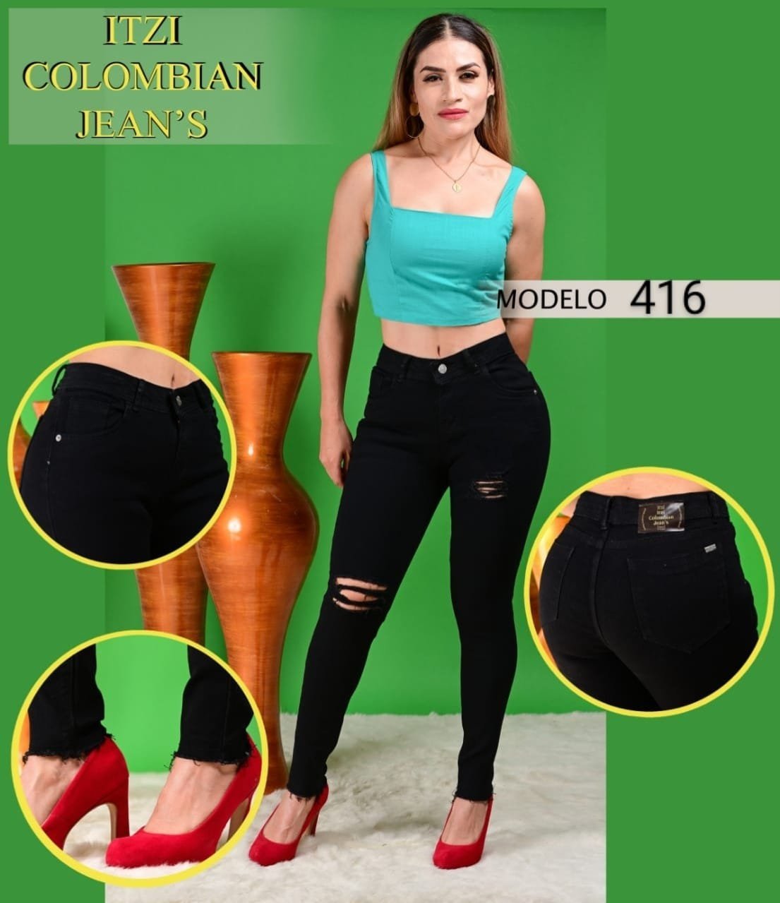 Pantalón de mezclilla Itzi 416
