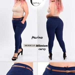 PANTALON MILENIUM CURVES MARINO.
