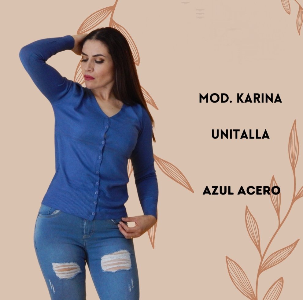 SUETER KARINA AZUL ACERO UNITALLA (30-34).