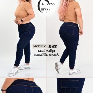 JOGGER DE MEZCLILLA SEXY CURVES S-65.