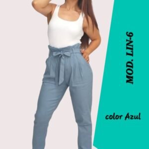 PANTALON LIN-6 AZUL UNITALLA (32 A 36).