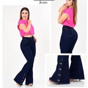 PANTALON DE MEZCLILLA ACAMPANADO 584