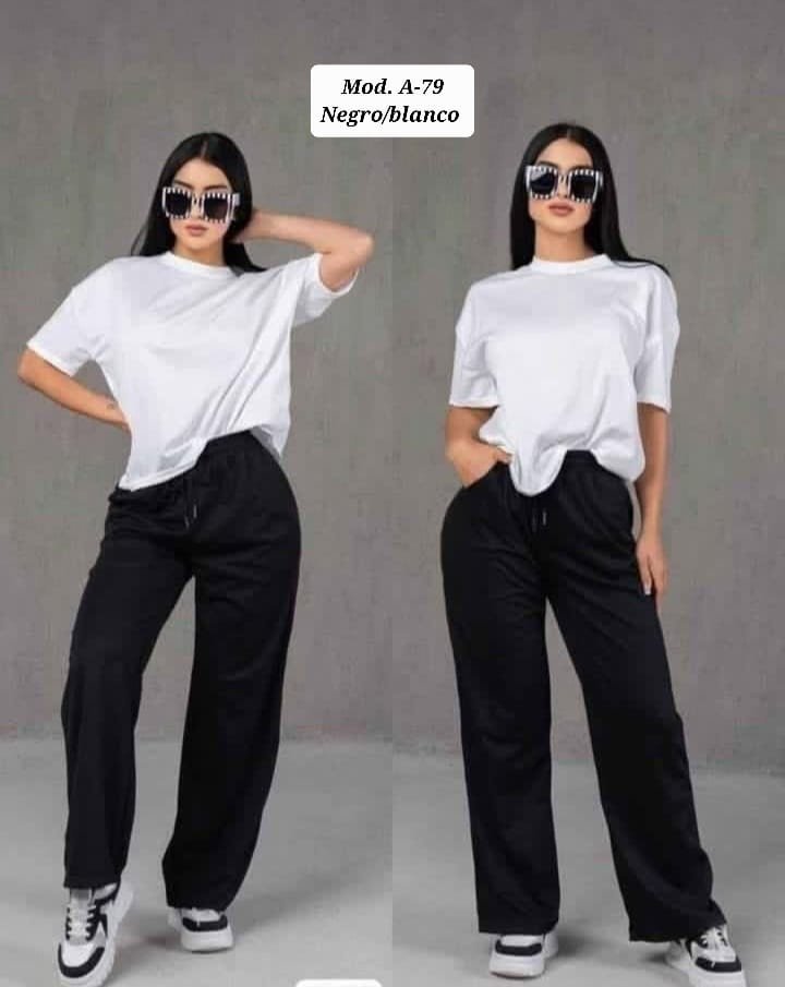 CONJUNTO A-79 NEGRO/BLANCO.