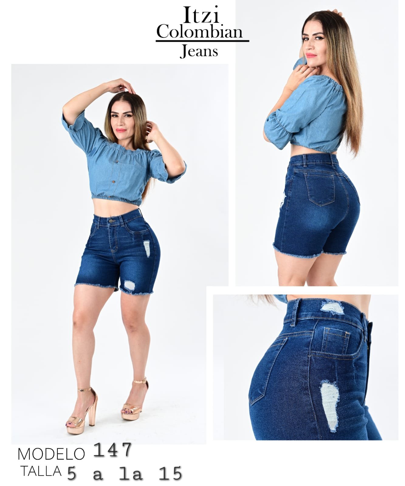 Short de mezclilla Itzi 147.