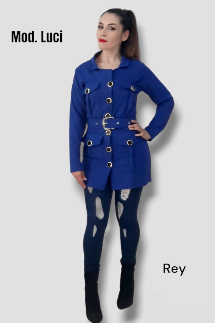 CAZADORA DE VESTIR LUCI REY UNITALLA (30-34).