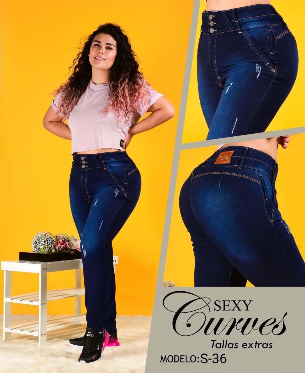 PANTALON DE MEZCLILLA SEXY CURVES S-36