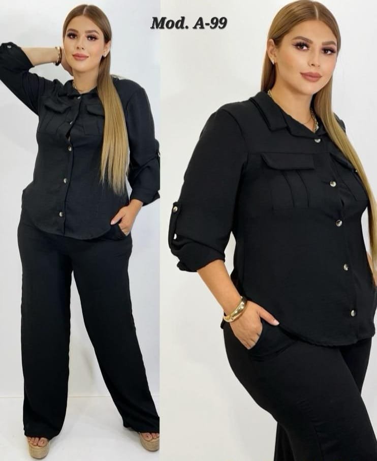 CONJUNTO CURVY A-99 NEGRO