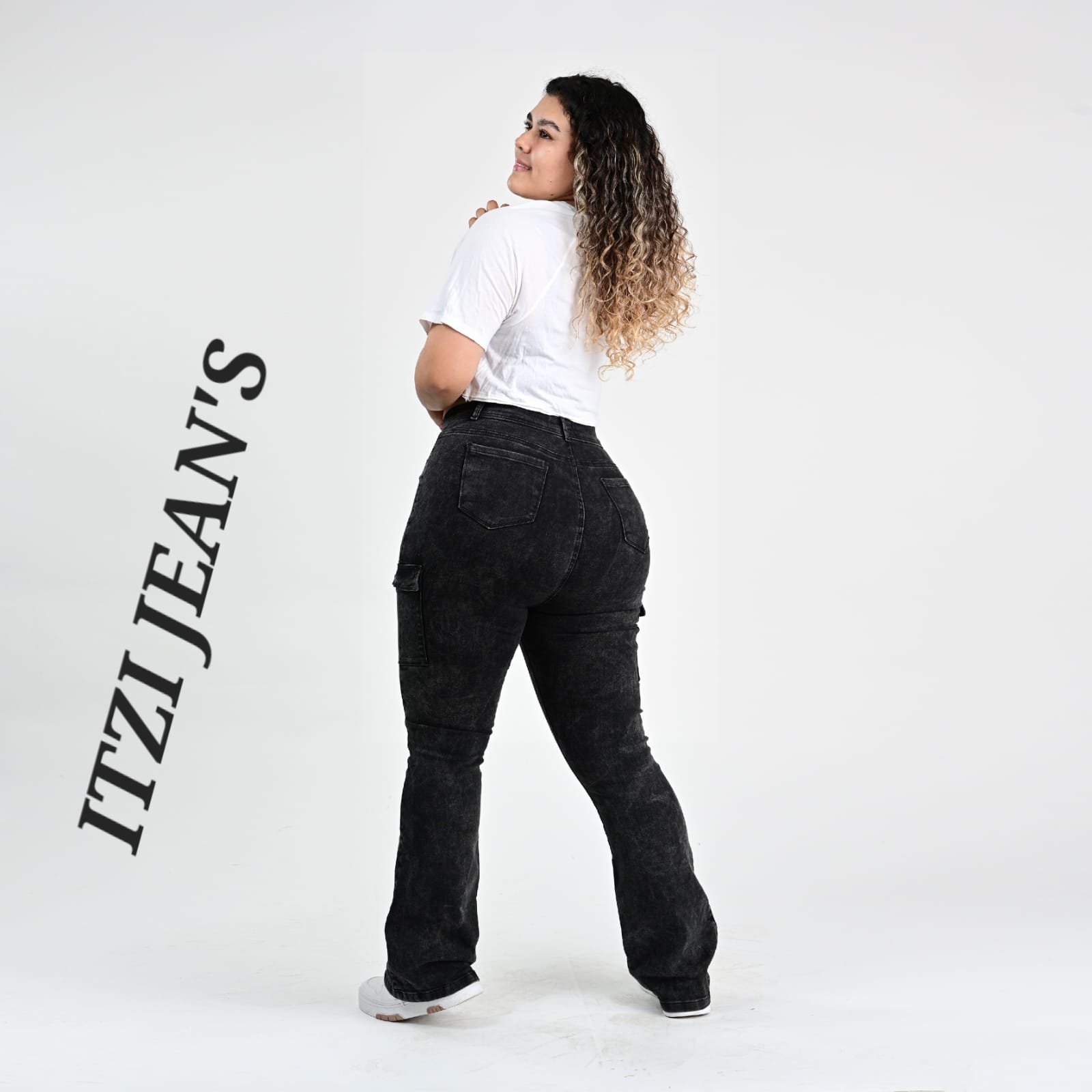 PANTALON ACAMPANADO CARGO SEXY CURVES S-86 - Image 2