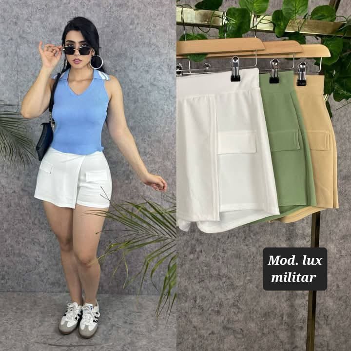 FALDA SHORT LUX VERDE UNITALLA (30 A 34).