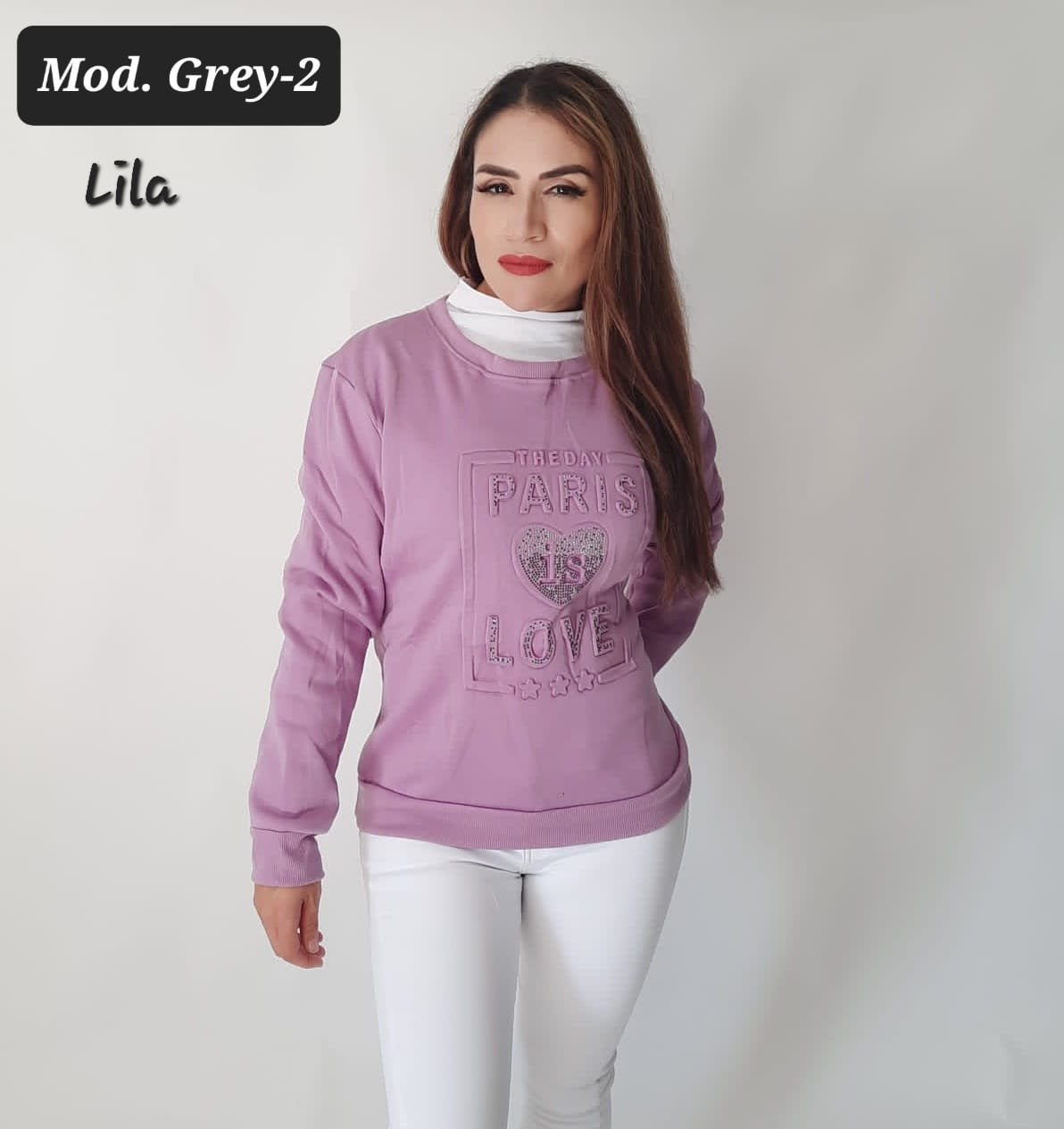 SUDADERA GREY 02 LILA