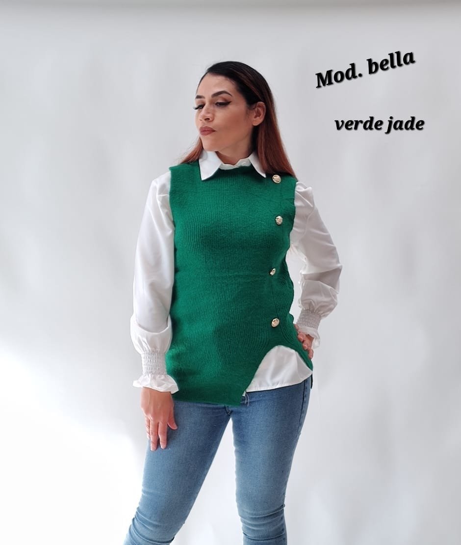 CHALECO BELLA #2 VERDE BOTELLA UNITALLA (30-34)