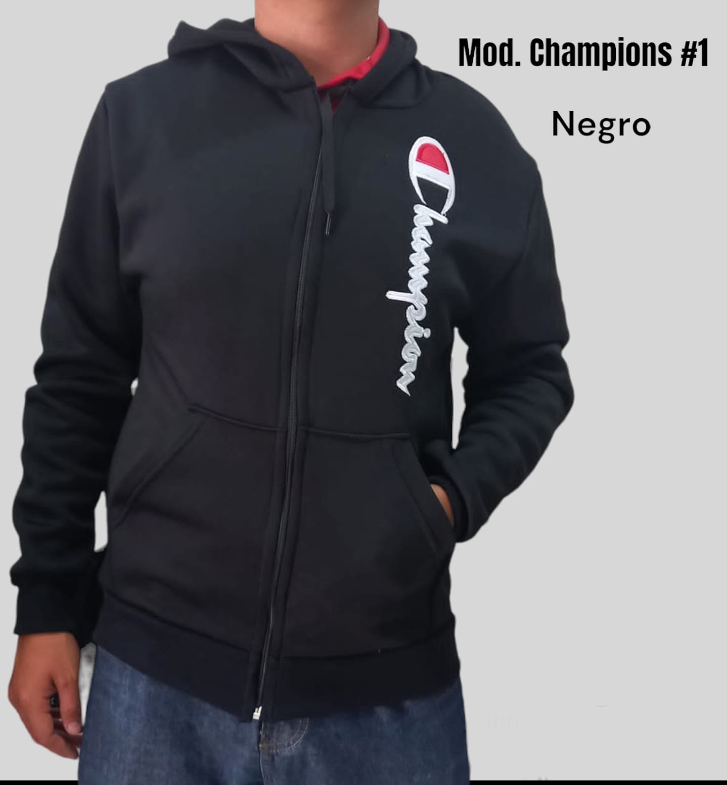 CHAMARRA CHAMPIONS #1 NEGRO.