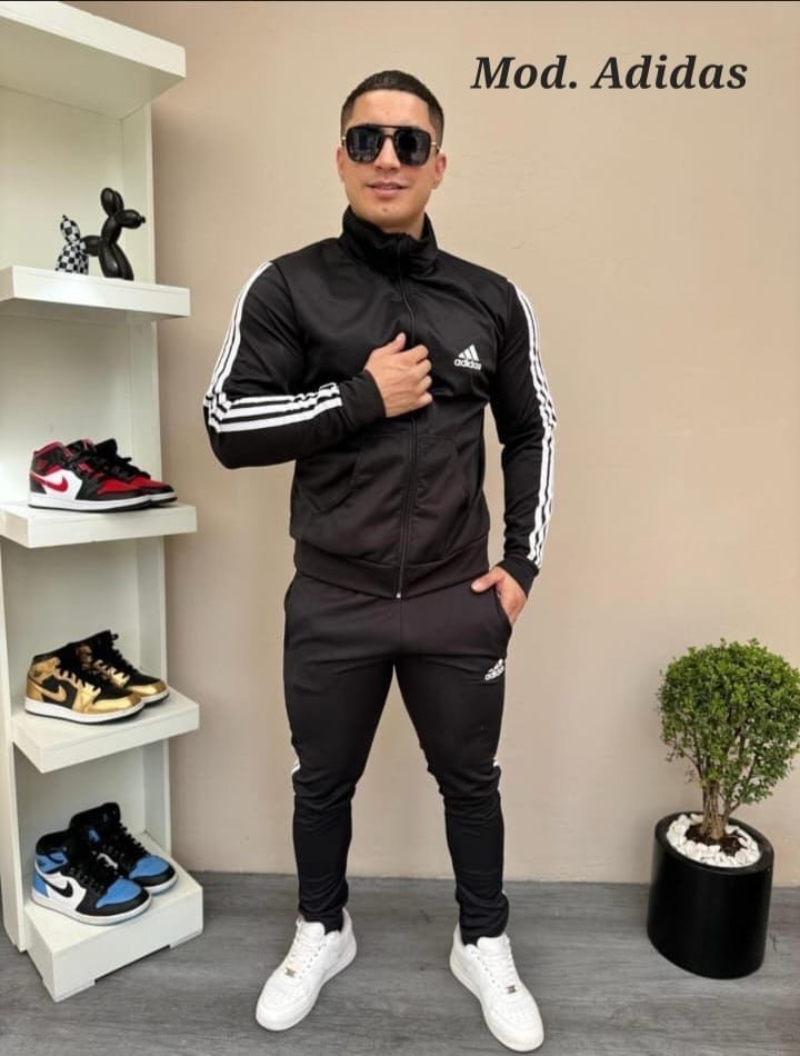 DEPORTIVO ADIDAS CABALLERO NEGRO/BLANCO